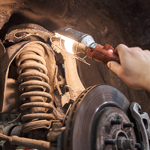 Inspection of rear brakes