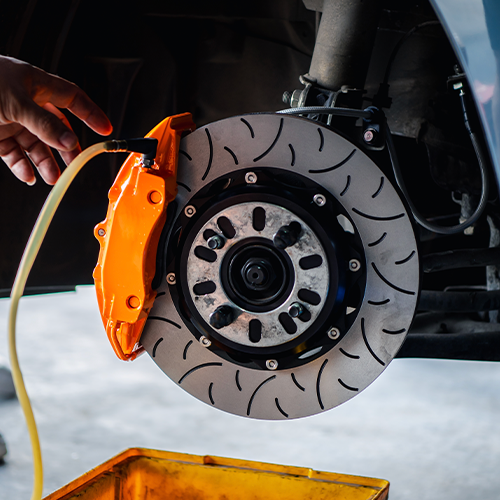 Rear brake calipers checking