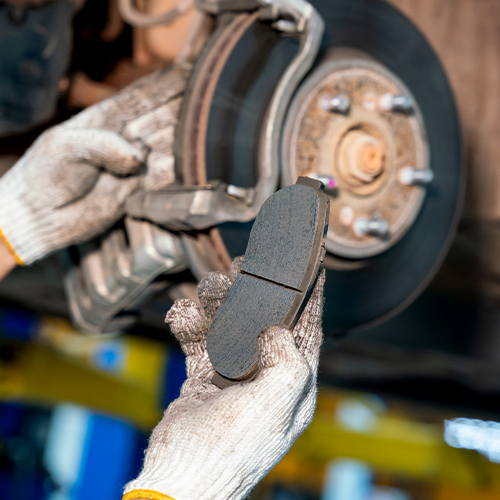 Front brake pads cleaning